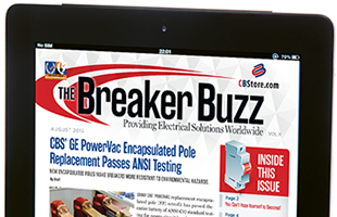 The Breaker Buzz magazine on tablet screen.